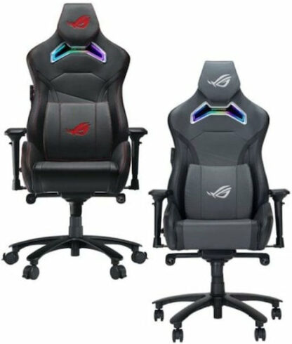 Asus ROG Chariot X Καρέκλα Gaming Δερματίνης με Ρυθμιζόμενα Μπράτσα και RGB Φωτισμό Μαύρη