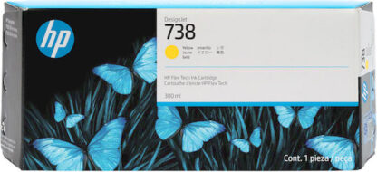 HP 738 Γνήσιο Μελάνι Εκτυπωτή InkJet Κίτρινο (676M8A)