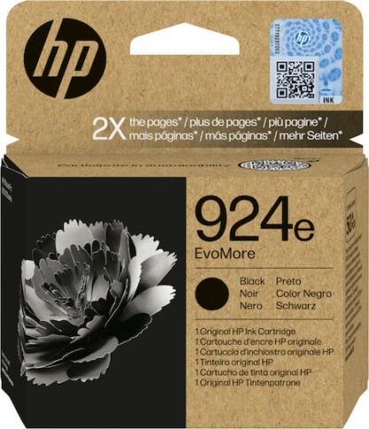 HP 924e EvoMore Γνήσιο Μελάνι Εκτυπωτή InkJet Μαύρο (4K0V0NE)