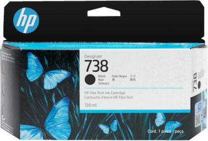 HP 738 Γνήσιο Μελάνι Εκτυπωτή InkJet Μαύρο (498N4A)