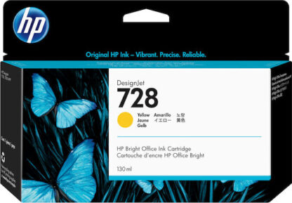 HP 728 Γνήσιο Μελάνι Εκτυπωτή InkJet Κίτρινο (F9J65A)