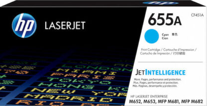 HP 655A Γνήσιο Toner Laser Εκτυπωτή Κυανό 10500 Σελίδων (CF451A)