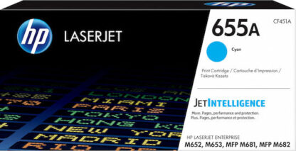 HP 655A Γνήσιο Toner Laser Εκτυπωτή Κυανό 10500 Σελίδων (CF451A)