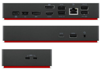Lenovo ThinkPad Universal 90W USB-C Docking Station με HDMI/DisplayPort 4K PD Ethernet και συνδεση 3 Οθονών Μαύρο