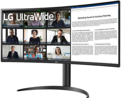 LG 34WR55QK-B Ultrawide VA HDR Curved Monitor 34" QHD 3440x1440 με Χρόνο Απόκρισης 5ms GTG