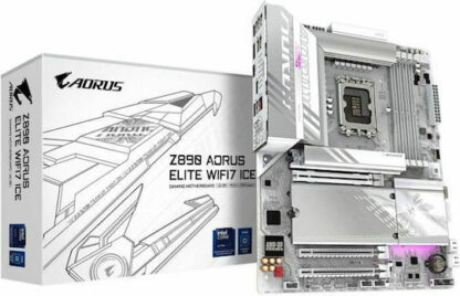 Gigabyte Aorus Elite Wifi 7 ICE Z890 Motherboard ATX με Intel 1851 Socket