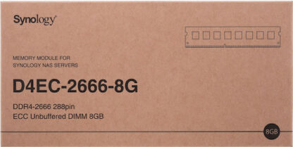 Synology ECC UDIMM 8GB DDR4 RAM με Ταχύτητα 2666 για Desktop Κωδικός: D4EC-2666-8G