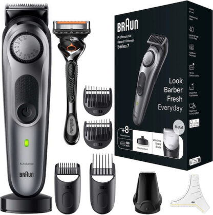 Braun Trimmer Μηχανή Επαναφορτιζόμενη Black / Space Grey BT7420