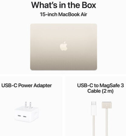 Apple MacBook Air 15.3" (2024) Retina Display (M3-8-core/24GB/512GB SSD) Starlight (US Keyboard)