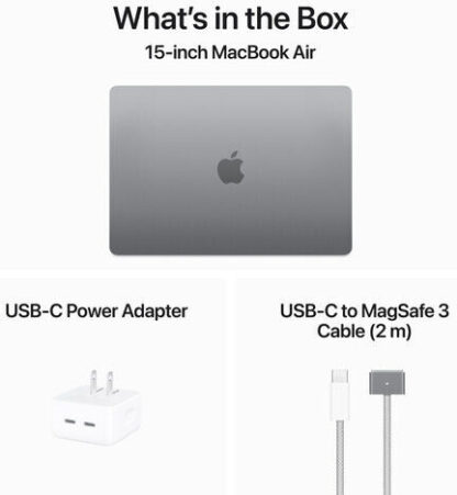 Apple MacBook Air 15.3" (2024) Retina Display (M3-8-core/24GB/512GB SSD) Space Gray (US Keyboard)