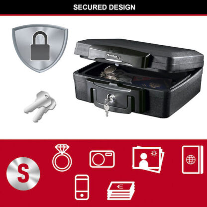 Master Lock Χρηματοκιβώτιο με Κλειδί, Πυρασφαλές Διαστάσεων Μ36.2xΠ33xΥ15.6cm με Βάρος 7.7kg H0100EURHRO