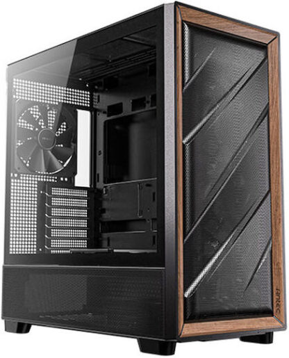 Antec Flux Midi Tower Κουτί Υπολογιστή με Πλαϊνό Παράθυρο Μαύρο