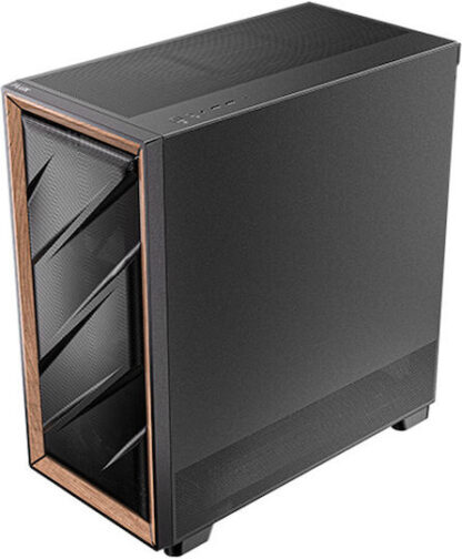 Antec Flux Midi Tower Κουτί Υπολογιστή με Πλαϊνό Παράθυρο Μαύρο
