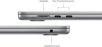 Apple MacBook Air 15" (2024) 15.3" Retina Display (M3-8-core/16GB/256GB SSD) Space Gray (IT Keyboard)