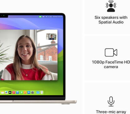 Apple MacBook Air 15.3" (2024) Retina Display (M3-8-core/16GB/256GB SSD) Starlight (IT Keyboard)