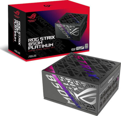 Asus Rog Strix Platinum 850W Μαύρο Τροφοδοτικό Υπολογιστή Full Modular 80 Plus Platinum