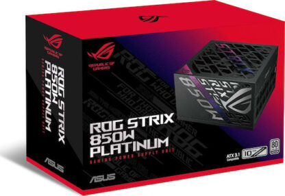 Asus Rog Strix Platinum 850W Μαύρο Τροφοδοτικό Υπολογιστή Full Modular 80 Plus Platinum