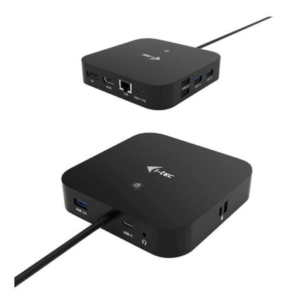 i-tec USB-C Docking Station με HDMI/DisplayPort 4K PD Ethernet και σύνδεση 2 Οθονών Μαύρο (C31HDMIDPDOCKPD100)