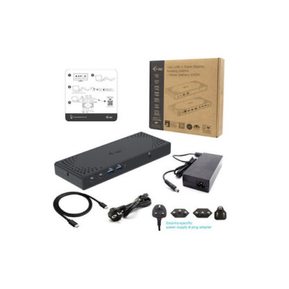 i-tec USB-C Docking Station με HDMI/DisplayPort 4K PD Ethernet και σύνδεση 3 Οθονών Μαύρο (C31TRIPLE4KDOCKPDIT)