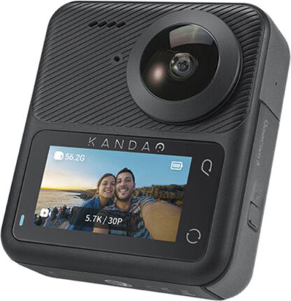 Kandao QooCam 3 Action Camera 5K Λήψης 360° Υποβρύχια με WiFi Μαύρη με Οθόνη Αφής 1.9"