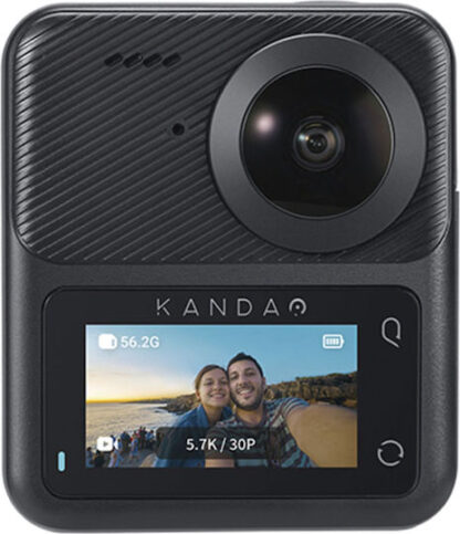 Kandao QooCam 3 Action Camera 5K Λήψης 360° Υποβρύχια με WiFi Μαύρη με Οθόνη Αφής 1.9"