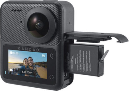 Kandao QooCam 3 Action Camera 5K Λήψης 360° Υποβρύχια με WiFi Μαύρη με Οθόνη Αφής 1.9"