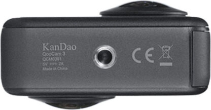 Kandao QooCam 3 Action Camera 5K Λήψης 360° Υποβρύχια με WiFi Μαύρη με Οθόνη Αφής 1.9"
