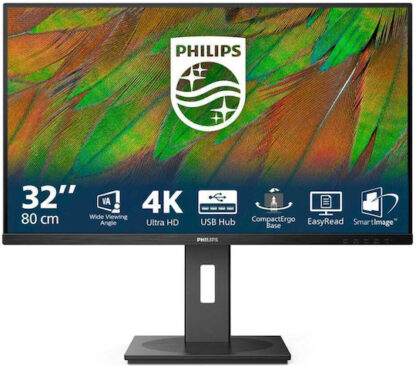 Philips 32B1N3800 VA Monitor 31.5" 4K 3840x2160 με Χρόνο Απόκρισης 4ms GTG