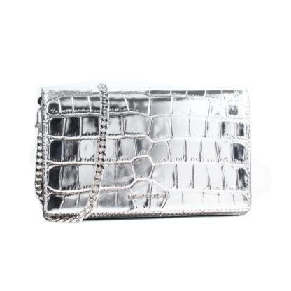 Τσάντα Ώμου Michael Kors 32F4SJ6C8K-SILVER Γκρι 22 x 14 x 6 cm
