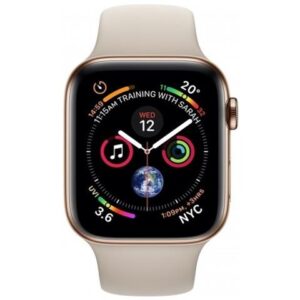 Apple Watch Series 4 Cellular Steel Stainless Steel 44mm με eSIM και Παλμογράφο (Χρυσό)
