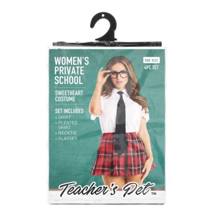 Ερωτική Στολή Teacher’s Pet School Girl Κόκκινο Ένα μέγεθος
