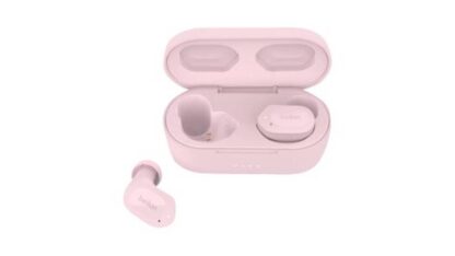 Belkin Soundform Play True In-ear Bluetooth Handsfree Ακουστικά με Αντοχή στον Ιδρώτα και Θήκη Φόρτισης Ροζ