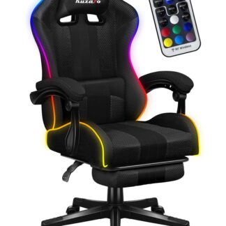 Huzaro Ranger 6.0 Child RGB Mesh Καρέκλα Gaming Δερματίνης με Ρυθμιζόμενα Μπράτσα και RGB Φωτισμό Μαύρη