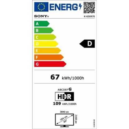 Sony Smart Τηλεόραση 65" 4K UHD Mini LED Bravia 7 K-65XR70 HDR (2024)