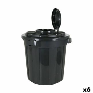 Κάδος για τα Σκουπίδια Dem Hop 50 L Μαύρο 49,5 x 49,5 x 50 cm (x6)
