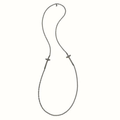 Γυναικεία Κολιέ Folli Follie 3N14T020KK_Plata Negra 90 cm