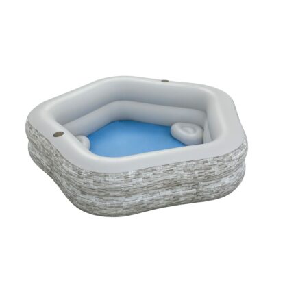 Φουσκωτή Πισίνα Bestway Γκρι 213 x 206 x 53 cm