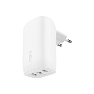 Belkin Φορτιστής με 3 Θύρες USB-C και Καλώδιο USB-C - USB-C 67W Power Delivery Λευκός (BoostCharge)