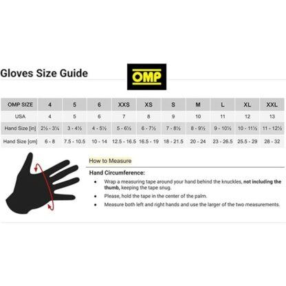 Kids Karting Gloves OMP KS-4 Μαύρο 5