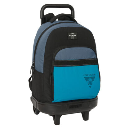 Σχολική Τσάντα με Ρόδες BlackFit8 California Μπλε Μαύρο 33 x 45 x 22 cm