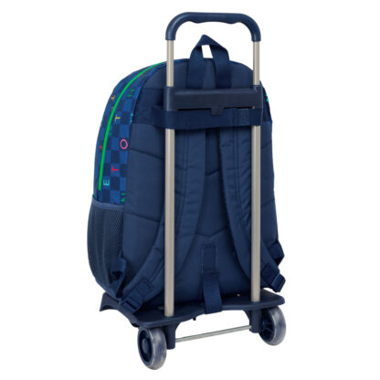 Σχολική Τσάντα με Ρόδες Benetton Damero Ναυτικό Μπλε 30 x 46 x 14 cm