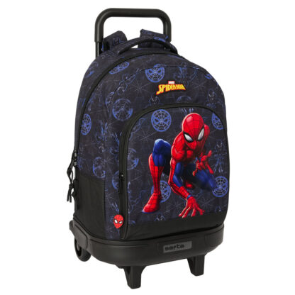 Σχολική Τσάντα με Ρόδες Spider-Man Attack Μαύρο 33 x 45 x 22 cm