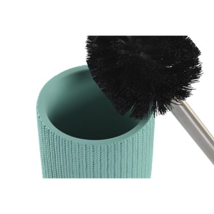Βούρτσα Τουαλέτας DKD Home Decor Τσιμέντο Ανοξείδωτο ατσάλι Πράσινο 10 x 10 x 36 cm