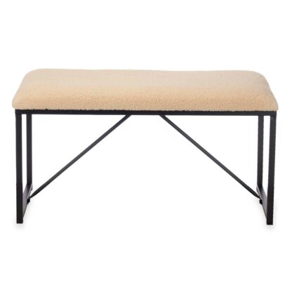 Παγκάκι Gift Decor TR23063-2 Μπεζ Μέταλλο Ύφασμα 81 x 42 x 38 cm