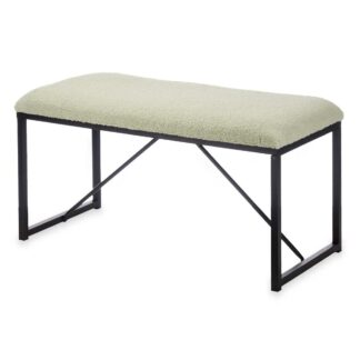 Παγκάκι Gift Decor TR23063-1 Λευκό Μέταλλο Ύφασμα 81 x 42 x 38 cm