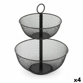 Καλάθι για τα Φρούτα Confortime Λευκό Bamboo 40 x 25 x 70 cm (x2)