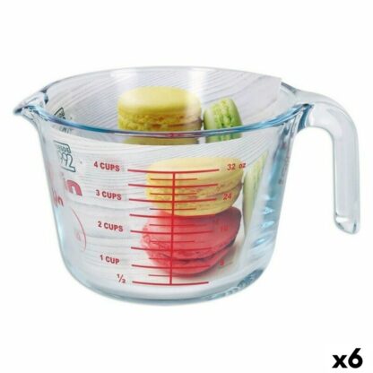 Κανάτα Μέτρησης Quttin 1 L Γυαλί (x6)