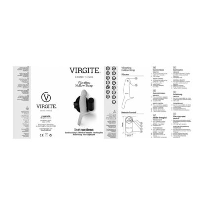 Φαλλός strap-on Virgite Μαύρο L
