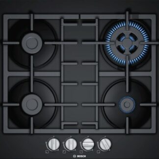 Bosch Serie 4 PNH6B6B90 hob Black Built-in 60 cm Gas 4 zone(s)