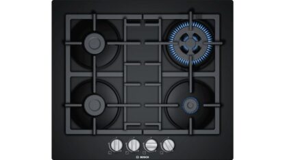 Bosch Serie 4 PNH6B6B90 hob Black Built-in 60 cm Gas 4 zone(s)